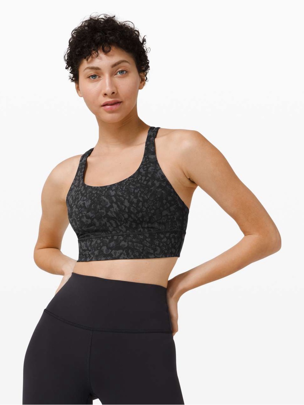 Lululemon Energy Bra Longline, Medium Support B-D Cups in Camo - 12
